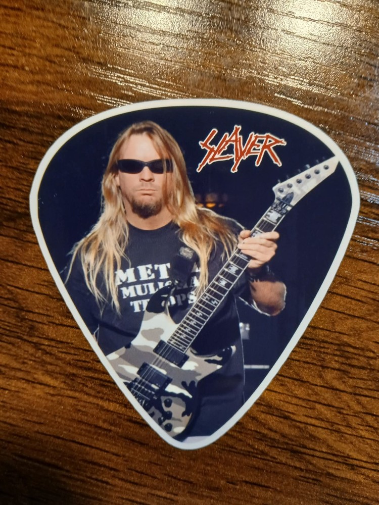 JEFF HANNEMAN SLAYER GUITAR PICK SHAPED VINYL STICKER