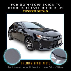 For 2014 2015 2016 Scion tC Headlight Eyelid Eyebrow Decal – Flat Matte Vinyl