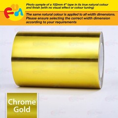 CHROME GOLD 3″ 76mm PIN STRIPE Car Model Streamline TAPE Decal Vinyl Sticker