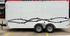 Barbed Wire Race Pickup Trailer RV Vinyl Decal Graphic Vehicle Truck SUV Car