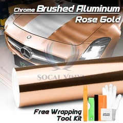 Chrome Aluminum Rose Gold Copper Vinyl Wrap Sticker Decal Sheet Film Air Release