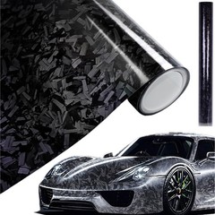 Premium Forged Carbon Fiber Vinyl Film Wrap Roll High Gloss Black Sticker Decal