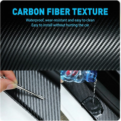 Car Carbon Fiber Vinyl Film Sticker Door Sill Scuff Anti Scratch Tape Protection