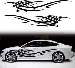 Glitter Finish Flame Graphics Car Decals for Unique Vehicle Personalization
