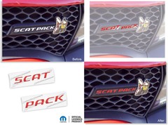 SCAT PACK Grille Emblem Overlay Decal Stickers for Dodge Charger