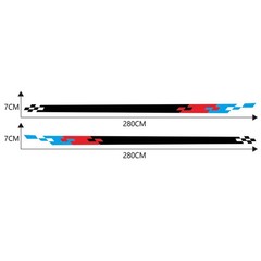 New Universal Car Sticker Three Colors Strip Style Racing Car Body Side Decal