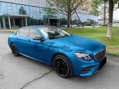 【Satin Chrome】 Light Blue Matte Metallic Vinyl Wrap Sticker Air Release Sheet
