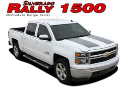 2014-2015 Chevy Silverado RALLY 1500 3M Pro Vinyl Hood Tail Stripe Decal Graphic