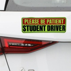 3Pcs Sticker Decal Bumper Student Driver Magnet Car Signs Please & Be Patient