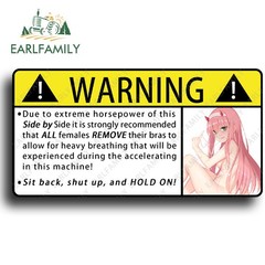 EARLFAMILY 5.1″ Zero Two Car Stickers Personality Motorcycle VAN Auto JDM Decals
