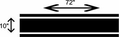10″ x 72″ Racing Stripe Vinyl Decal for Cars, Trucks, Autos, RV’s etc.