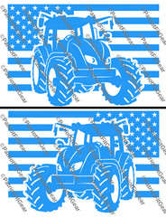 American Farmer,Heart Of Our Nation,Dairy Farm,Farming,Tractor,Flag,Vinyl Decal