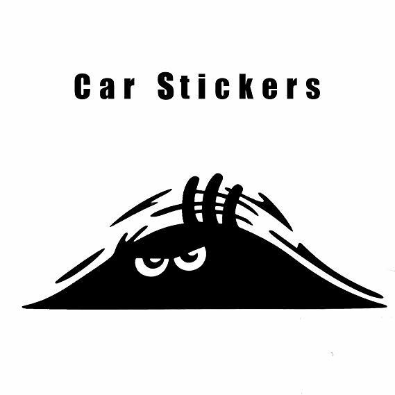 7.5″x2.8″ Peeking Monster Funny Reflective Car Sticker Decal Trunk Bumper Window