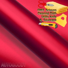 480″x60″ Satin Matte Chrome Metallic Red Vinyl Film Wrap Bubble Free 40ft x 5ft