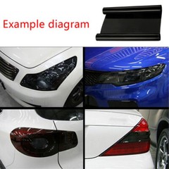 1Pcs Black Color Smoke Headlight Taillight Fog Light Tint Film Vinyl Wrap Cover