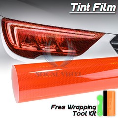 Headlight Hex Holographic Gloss Flame Red Taillight Tint Film Fog Honeycomb Film