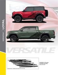 LOYAL Universal Fit Side Vinyl Graphics Decals Stripes Kit on Chevy Colorado