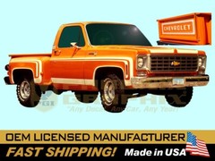 1976 (fits 1973-87) Chevy Sport Truck Stepside C10 Pickup Decals Stripes Kit