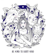 Vegetarian Sticker 3″ Be Kind Vegan Animals Are Friends Save The Planet