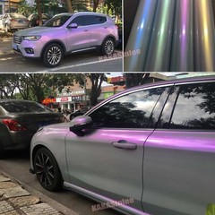 Glossy Grey PUR Chameleon Pearl Chrome Whole Car SUV Truck Vinyl Wrap Sticker US