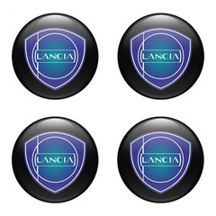 3D print 4 x silicone sticker for hubcaps Lancia hub cap wheel emblem