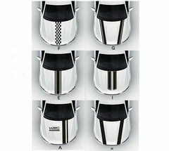 Racing Hood Stripes Decal Vinyl Stickers for Car SUV Truck Universal Fit