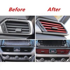 10× Car Interior Air Conditioner Vent Outlet Decoration Stripe Cover Accessories