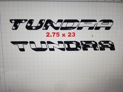 Compatible with Toyota Tundra .. Flag Bed Logos. VINYL Graphic. Both Sides