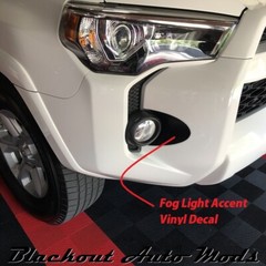 Front Bumper Fog Light Accent Vinyl Decal Sticker For 2014-2020 Toyota 4Runner