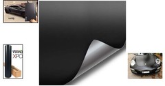 Matte Black Vinyl Wrap Film 6×60 inches for Automotive DIY and Decor