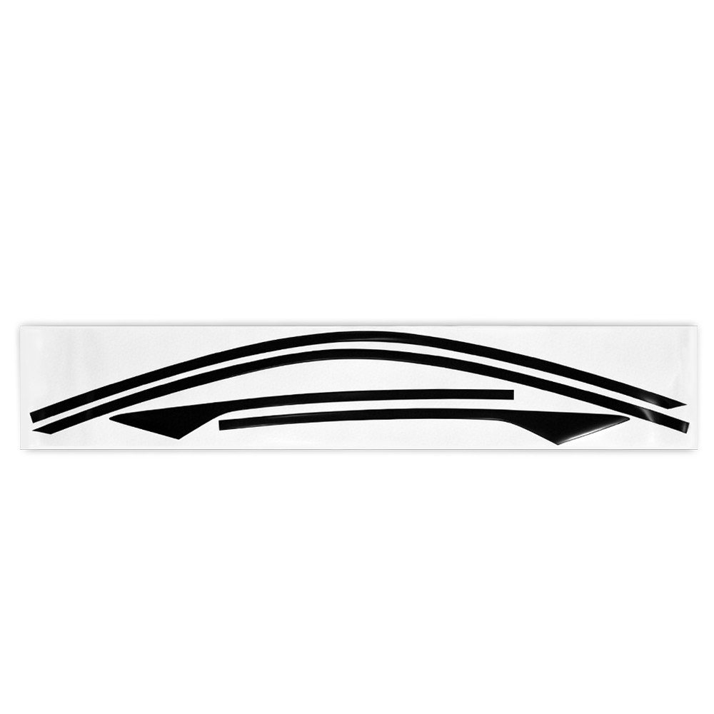 1Set Left Right Overlay for Honda Civic Coupe 2016-2020 Window Trim Glossy Black