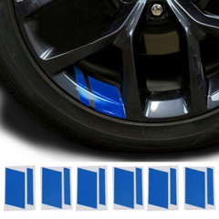 6x Universal Car Wheel Rim Decal Hash Mark Sticker for Dodge Charger Challenger