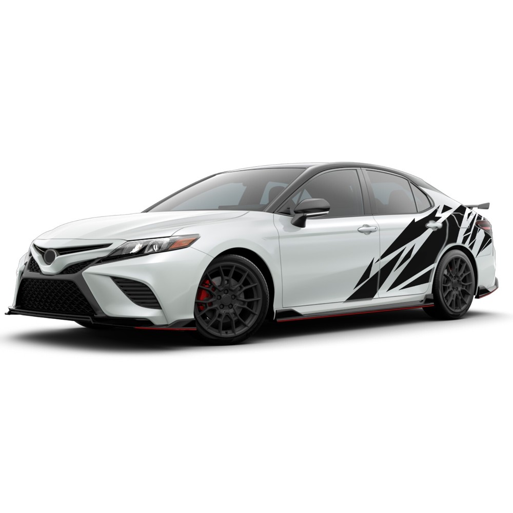 Back side geometric graphics stickers decal compatible with Toyota Camry