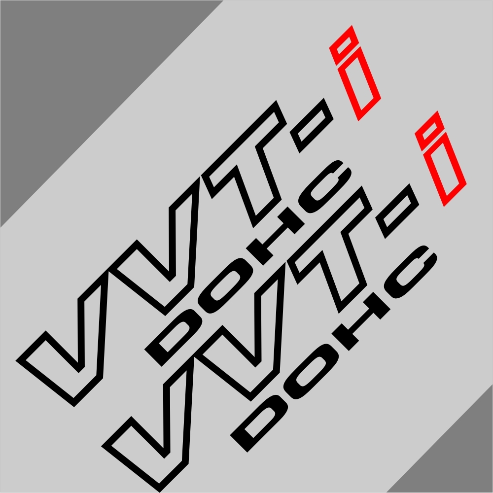 Car Stickers VVT-I DOHC VVTI 11” Vinyl Side Trunk Decals 2PCS set CF716