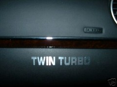 2)TWIN TURBO dashboard badge 300zx supra stealth