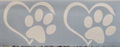 6″ DOG PAW / HERAT ❤️ VINYL DECAL STICKER Laptop bumper Window Diecut