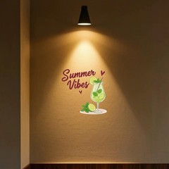 Summer Drinks Stickers Vinyl Customizable Self-adhesive for Car windows Laptop