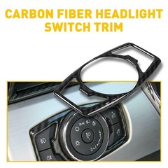 1/2set Switch Trim Headlight Decor for Cover Ford F150/Mustang 2015-2019 Carbon