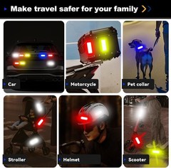 20 Multicolor Diamond Strength Reflective Stickers – Enhance Nighttime Safety