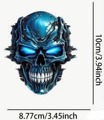 LED BLUE FIRE SKULL DEAD MARINE FIRE SOLDIER GHOST RIDER 4” VINYL STICKER DECAL
