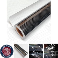High Gloss 6D Black Carbon Fiber Vinyl Wrap – 120″ x 60″ Durable & Bubble-Free