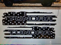 Compatible with Toyota Tundra Vinyl Decals AMERICAN FLAG bedstripe Graphics