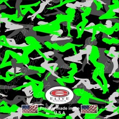Lime Green Trucker Girl Wrap Vinyl Truck Camo Car SUV Real Camouflage 52″x6ft