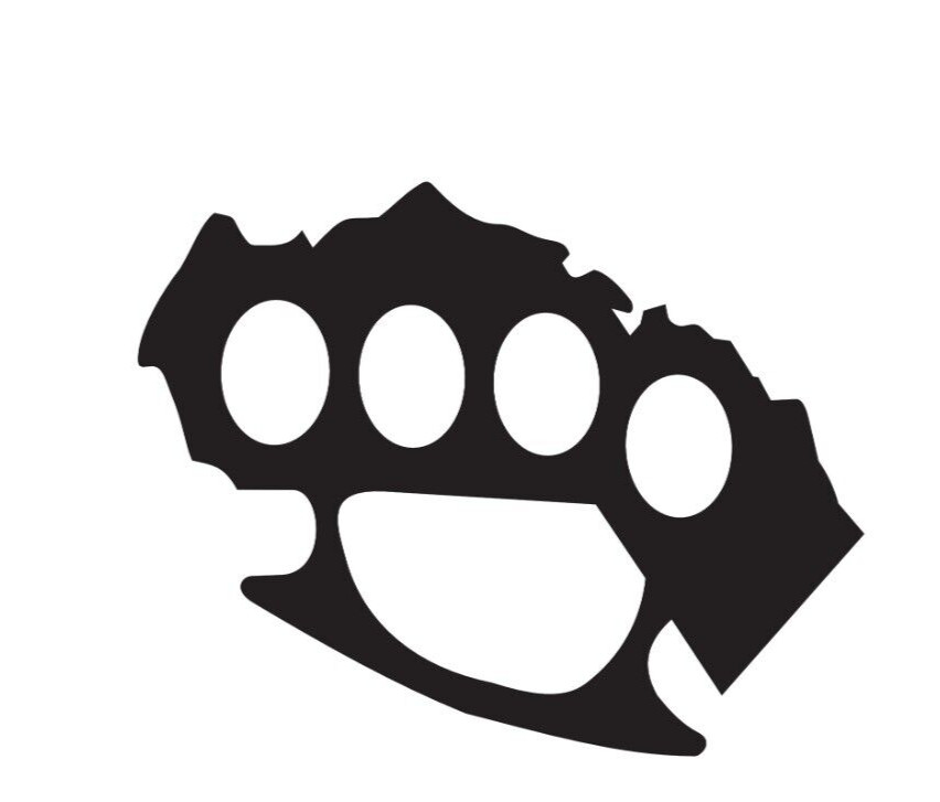 4x Brass Knuckles, JDM,AUDI, VW, FUNNY, TURBO, Car Stickers 4 in x .5 in