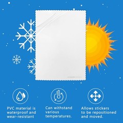 5″x7″ Windshield Sticker Applicator Pack of 5 Reusable Static Cling Sheets