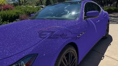Matte Glitter Purple Frosted Sparkle Sticker Decal Sheet Car Vinyl Wrap Film DIY
