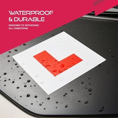 Magnetic L Plates for New Car Driver-Water Proof, Magnetic 1.1MM EXTRA THICK