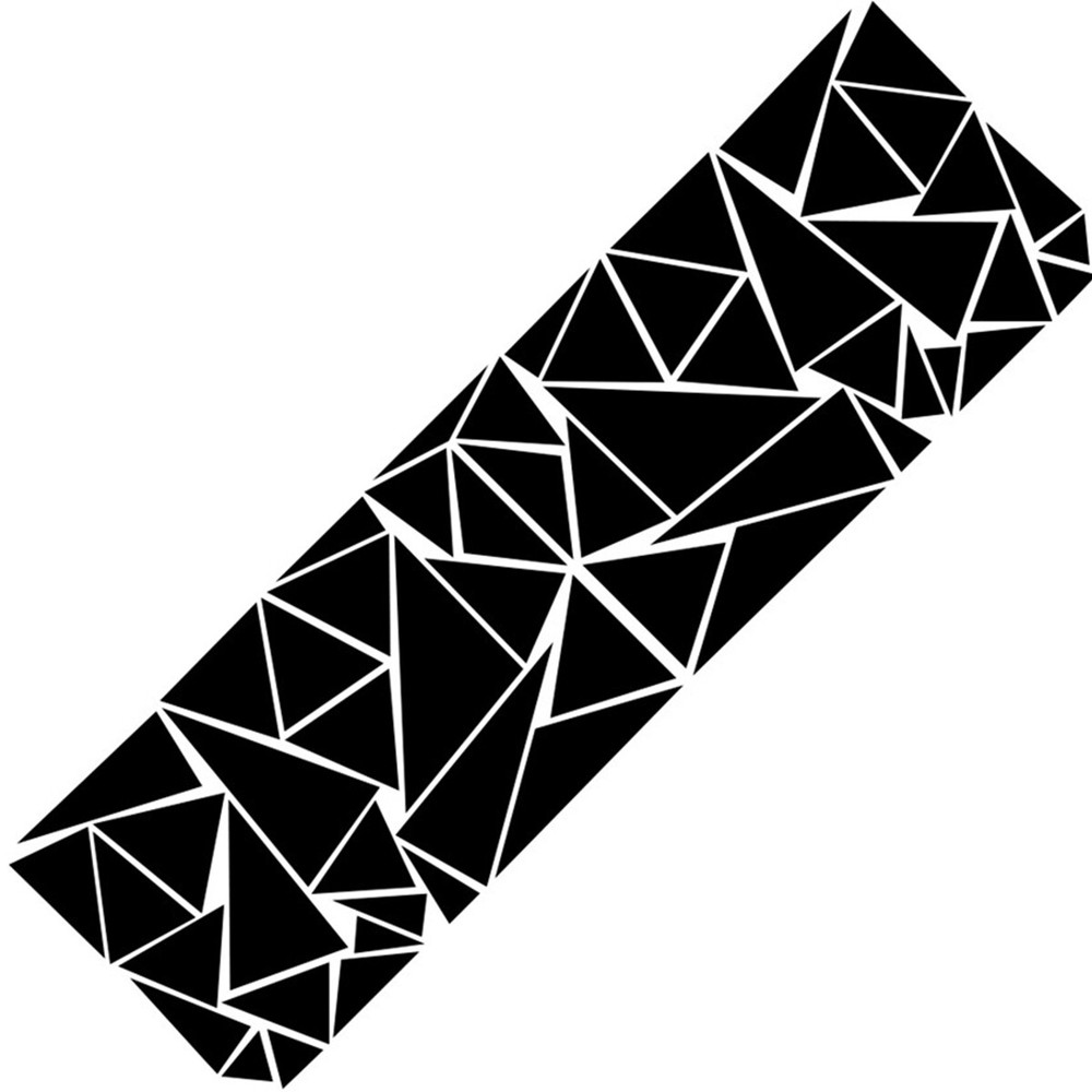 Auto Body Vinyl Stickers Triangle Graphic Decals Black For Car SUV Decoration