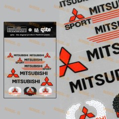 Car Door Window Laptop Case Vinyl Decal Sticker for Mitsubishi – 8pcs (Set)