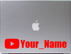 YOUTUBE custom username Decal Vinyl Car Window Sticker ANY SIZE